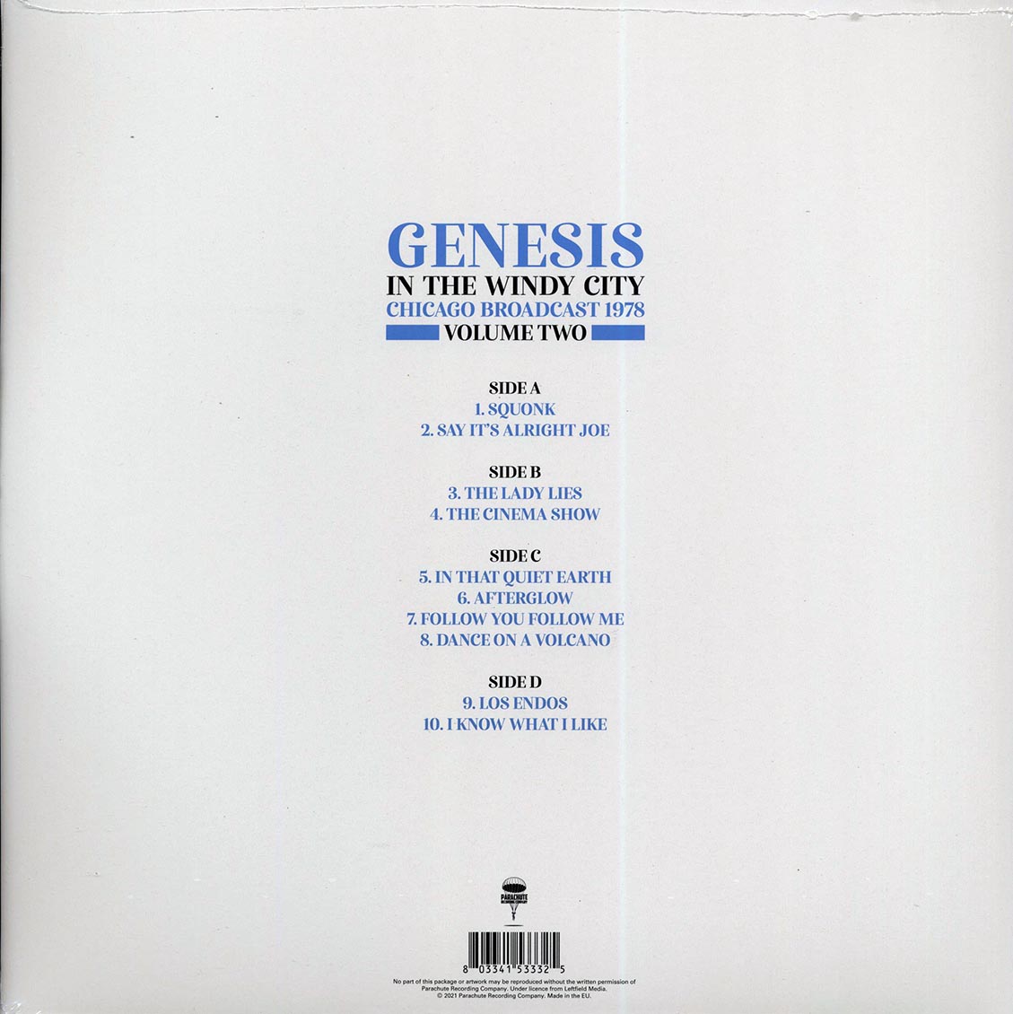 Genesis - In The Windy City Volume 2: Chicago Broadcast 1978