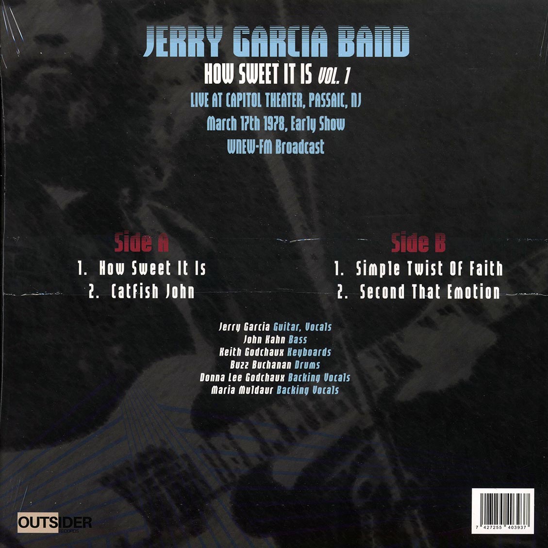 The Jerry Garcia Band - How Sweet It Is Volume 1: Live At Capitol Theater 1978