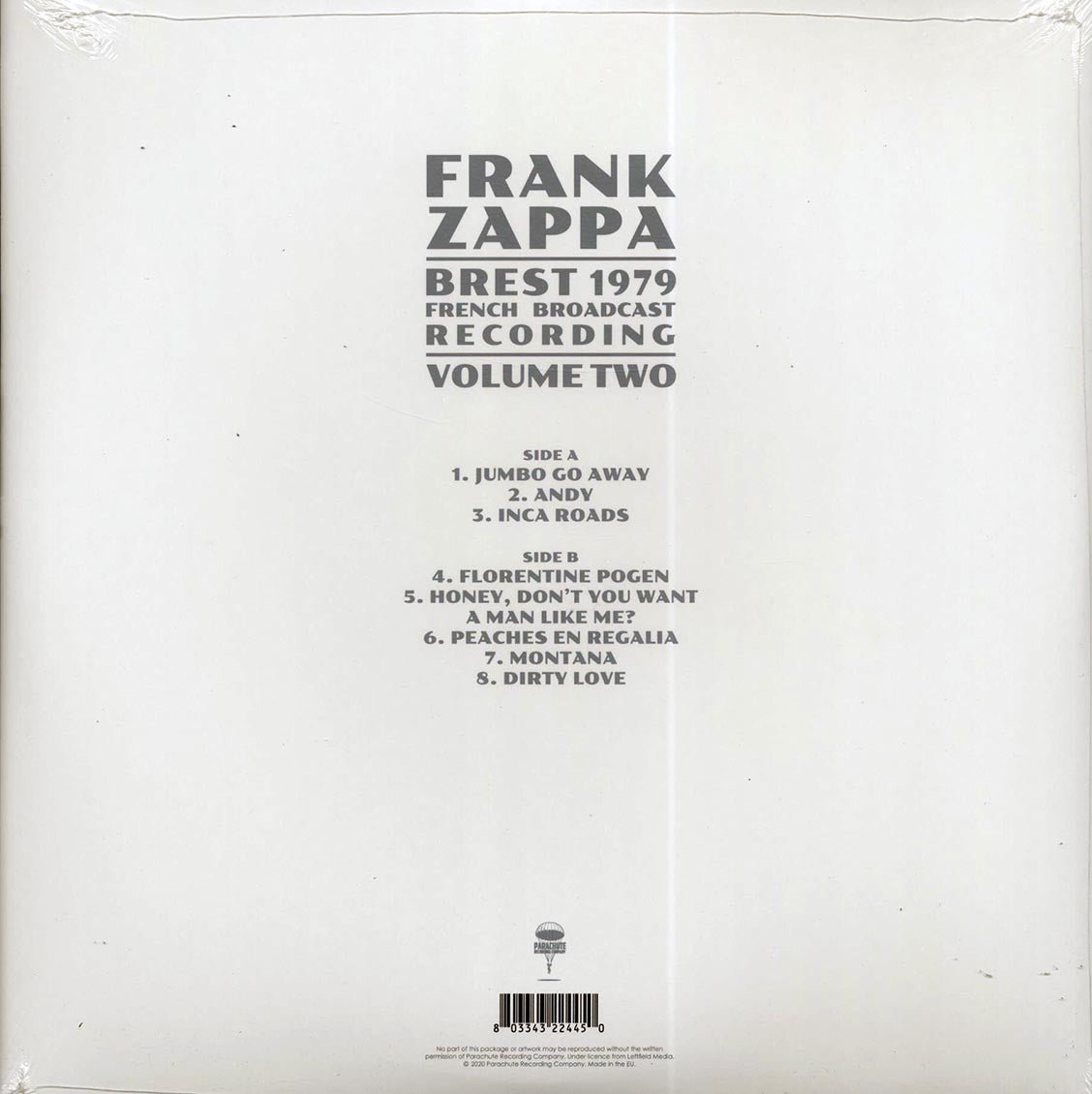 Frank Zappa - Brest 1979 Volume 2: French Broadcast Recording