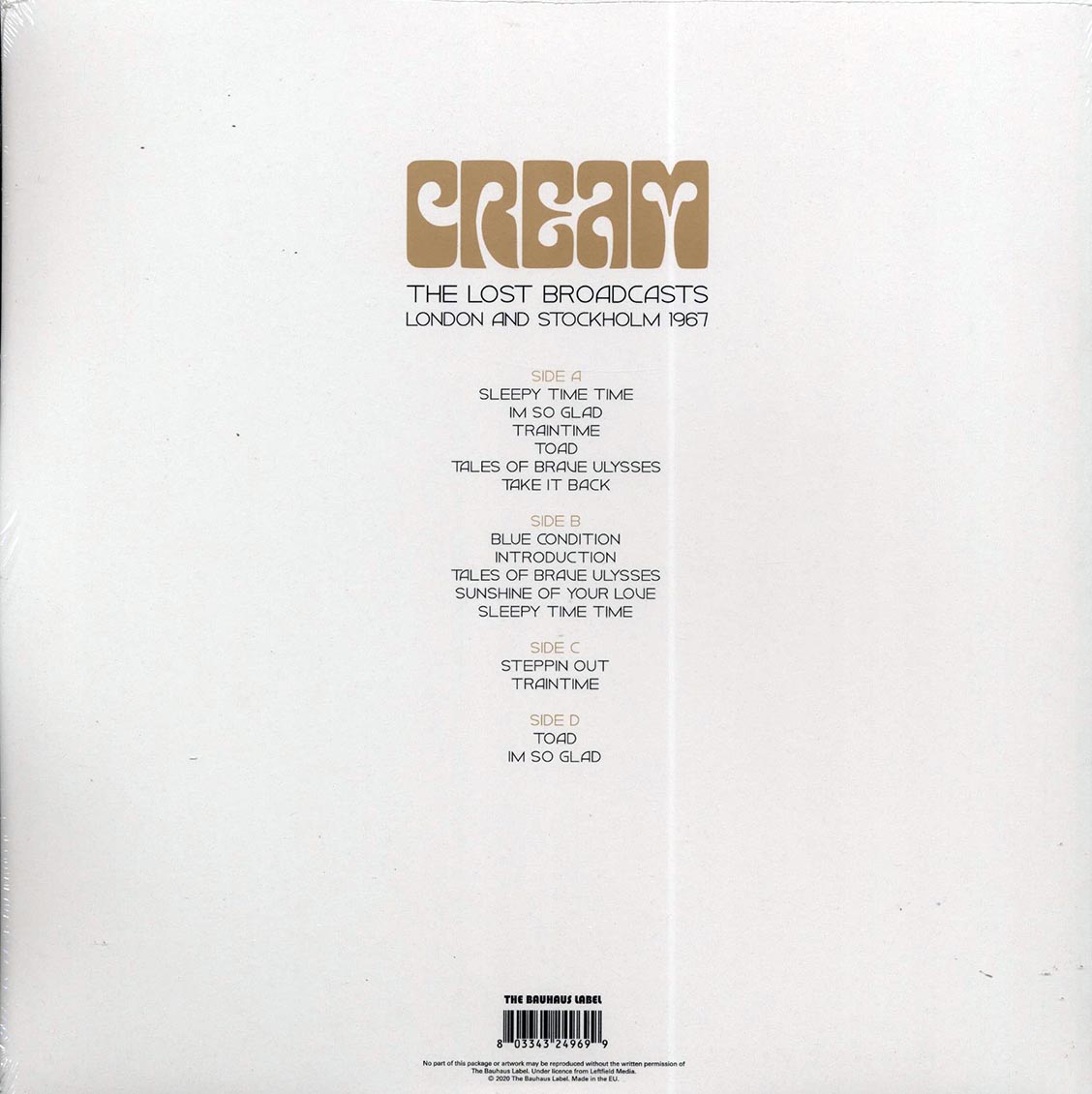 Cream - The Lost Broadcasts: London And Stockholm 1967