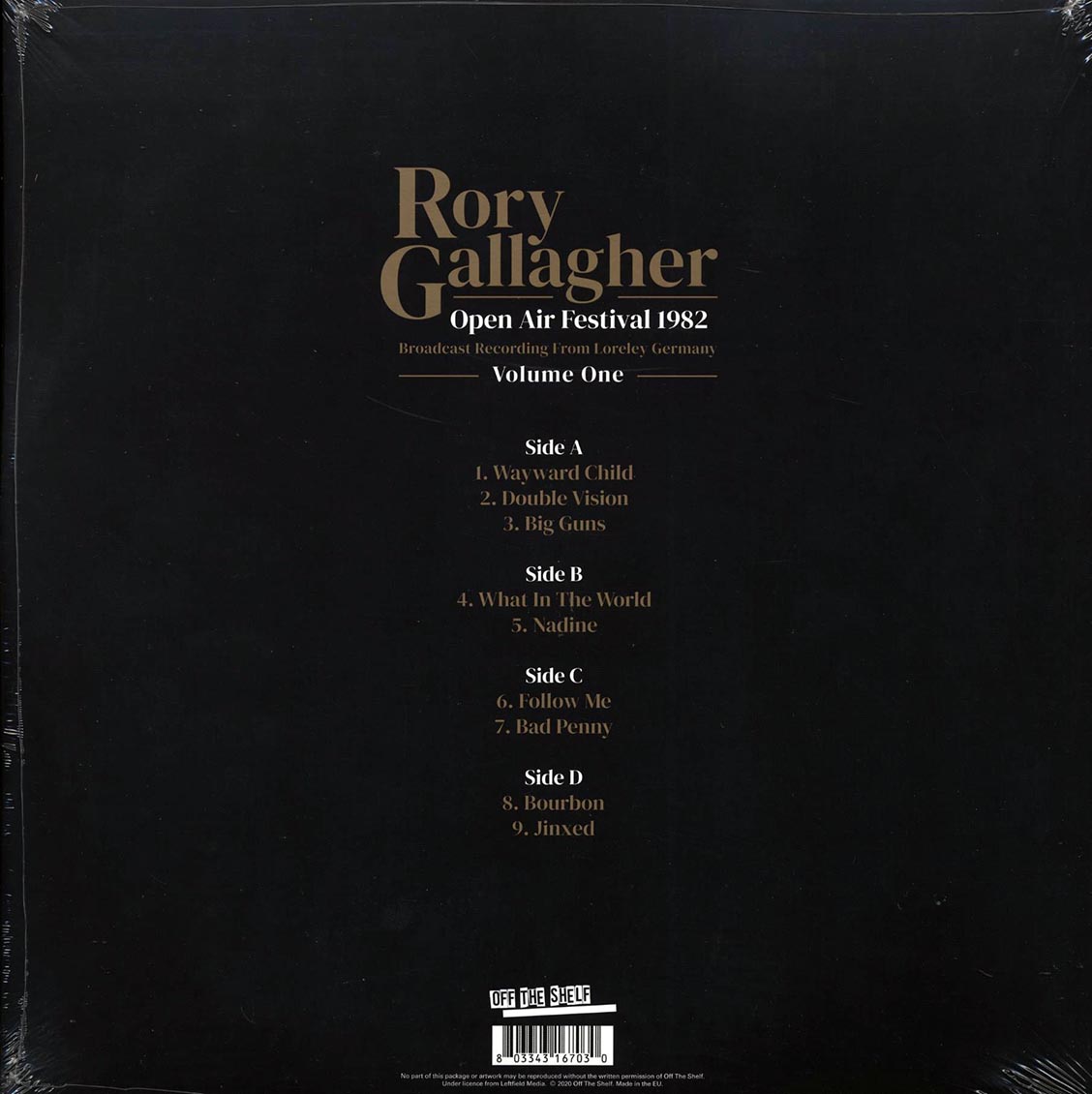 Rory Gallagher - Open Air Festival 1982 Volume 1: Broadcast Recording From Loreley Germany