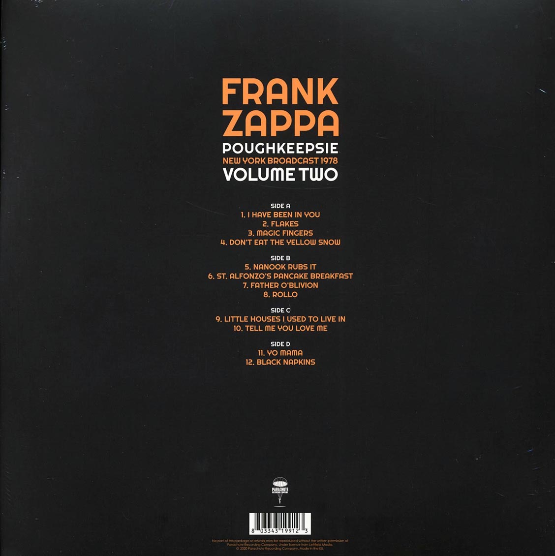 Frank Zappa - Poughkeepsie Volume 2: New York Broadcast 1978