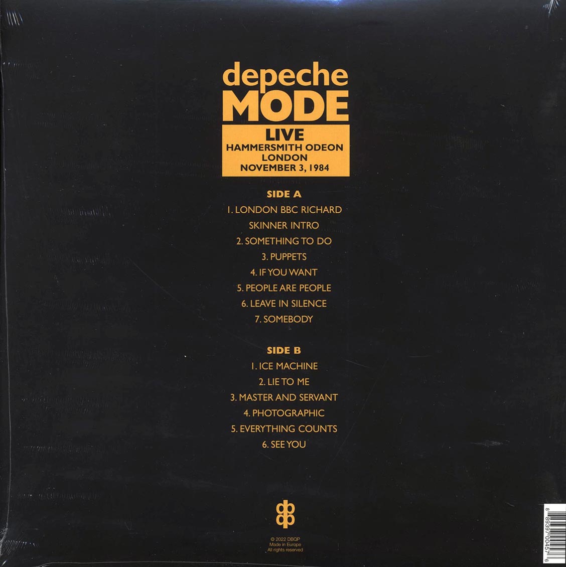 Depeche Mode - Live Hammersmith Odeon London November 3, 1984