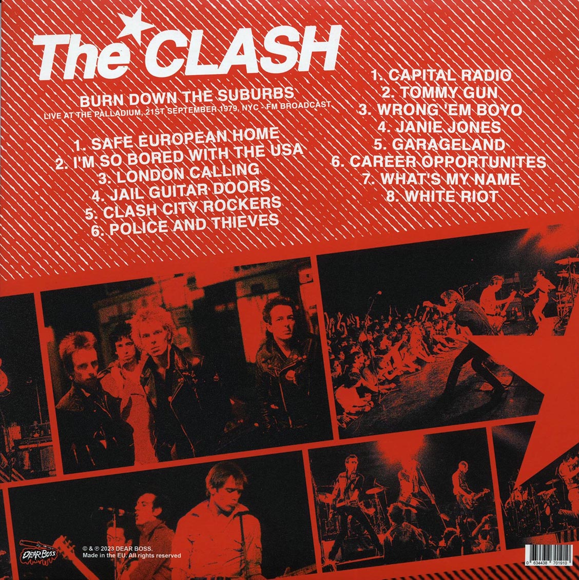 The Clash - Burn Down The Suburbs: Live At The Palladium, 21st September 1979, NYC FM Broadcast