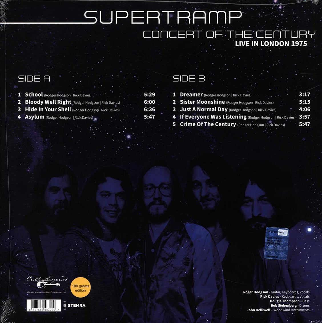 Supertramp - Concert Of The Century: Live In London 1975, Hammersmith Odeon, March 9th