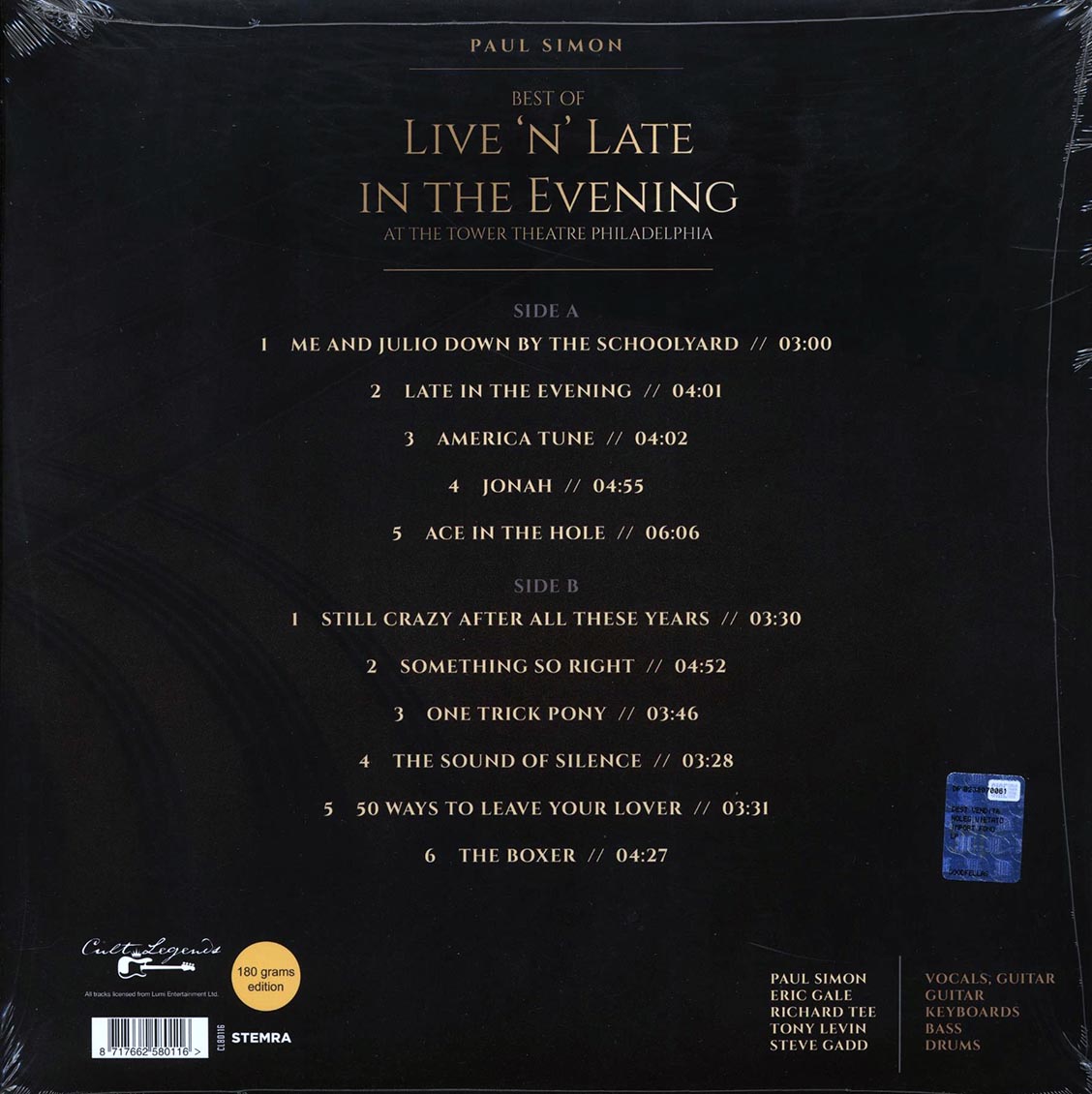 Paul Simon - Best Of Live 'N' Late In The Evening At The Tower Theatre Philadelphia 1980