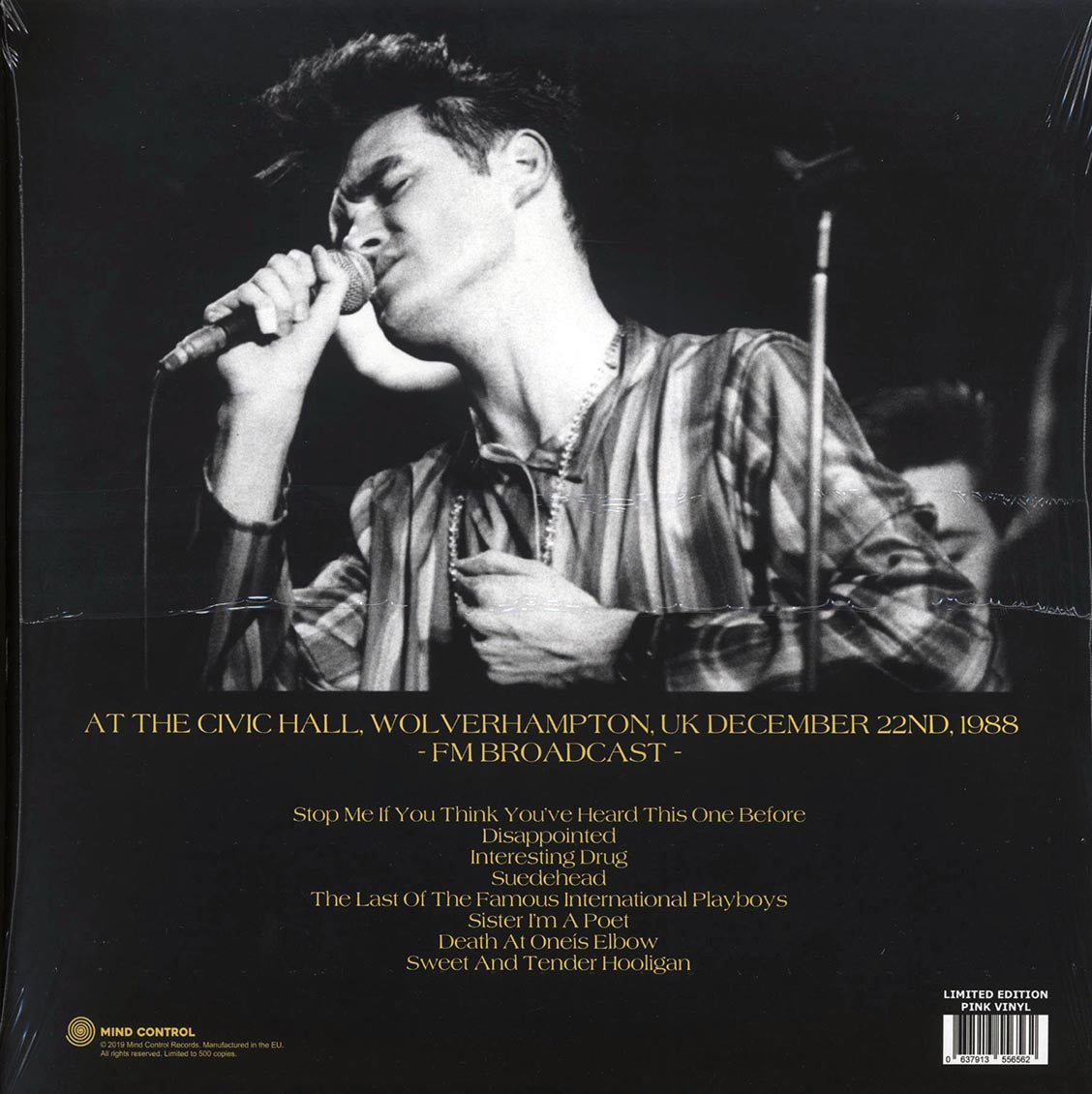 Morrissey - At The Civic Hall, Wolverhampton, UK December 22nd, 1988